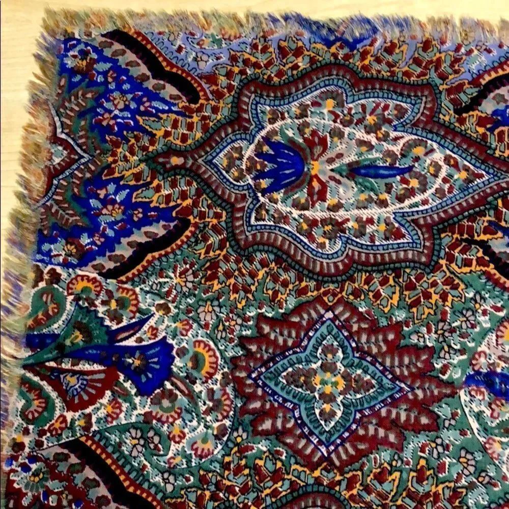 49”x51” vintage square shawl or wrap